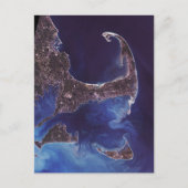Cape Cod Satellite Fotografie Postkarte (Vorderseite)
