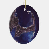 Cape Cod-Satellitenphotographie Keramik Ornament (Rechts)