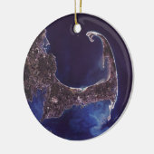 Cape Cod-Satellitenphotographie Keramik Ornament (Links)