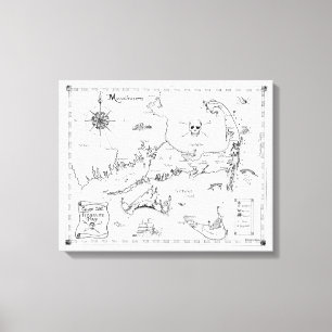 Cape Cod-Schatz-Karte Leinwanddruck
