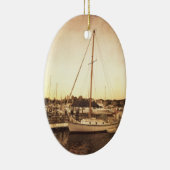 Cape Cod-Segelboot-Weihnachtsverzierung Keramik Ornament (Rechts)