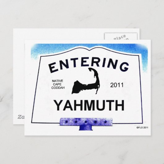 Cape Cod-Stadt, Yahmuth (Yarmouth "zu den Postkarte (Vorne/Hinten)