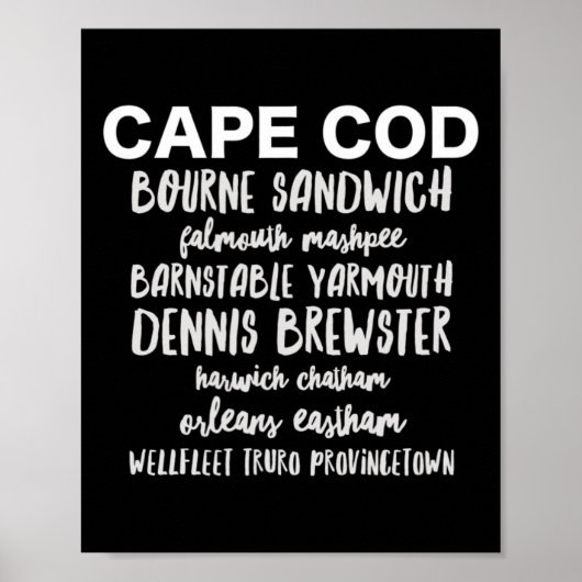 Cape Cod Städte Provincetown Rnstable Bourne Denni Poster (Vorne)