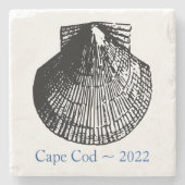 Cape Cod Stone Untersetzer - Scallop Muschel (Vorderseite)