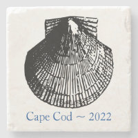 Cape Cod Stone Untersetzer - Scallop Muschel