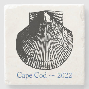 Cape Cod Stone Untersetzer - Scallop Muschel