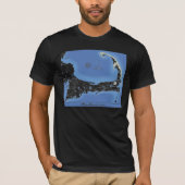 Cape Cod-Strand-Karte T-Shirt (Vorderseite)