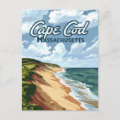 Cape Cod Strand Massachusetts Blau  Postkarte (Vorderseite)