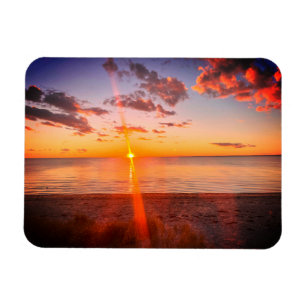 Cape Cod Strand Sonnenuntergang Foto Magnet