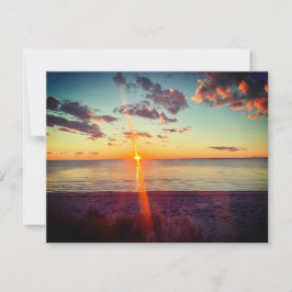 Cape Cod Strand Sonnenuntergang Foto Mitteilungskarte
