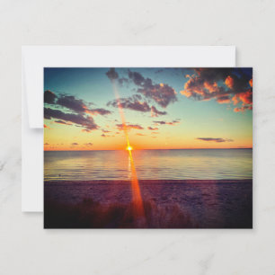 Cape Cod Strand Sonnenuntergang Foto Mitteilungskarte