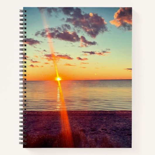 Cape Cod Strand Sonnenuntergang Foto Notizblock (Vorderseite)
