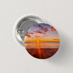 Cape Cod Strand Sonnenuntergang Foto Pinback Butto Button