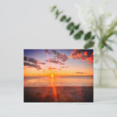 Cape Cod Strand Sonnenuntergang Foto Postkarte (Stehend Vorderseite)