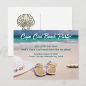 Cape Cod Strandparty! Feiertagspostkarte (Vorne/Hinten)