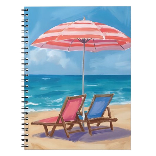 Cape Cod Strandtag | Aquarell-Ozean MA Notizblock (Vorderseite)