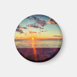 Cape Cod Stranduntergangs-Foto-Magnet Magnet