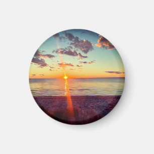 Cape Cod Stranduntergangs-Foto-Magnet Magnet