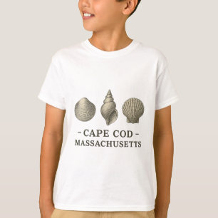 Cape Cod Strandurlaub Vintage Meeresmuscheln Shell T-Shirt