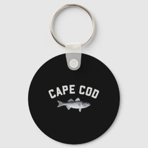 Cape Cod Striper gestreifter B-Spaß-Angel-Design Schlüsselanhänger