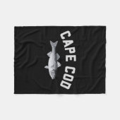 Cape Cod Striper Stripe B Fun Fishing Design Fleecedecke (Vorderseite (Horizontal))