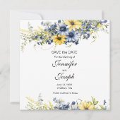 Cape Cod Summer Floral Wedding Save the Date Card (Vorderseite)