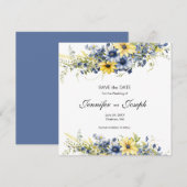 Cape Cod Summer Floral Wedding Save the Date Card (Vorne/Hinten)