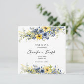 Cape Cod Summer Floral Wedding Save the Date Card (Stehend Vorderseite)