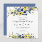 Cape Cod Summer Floral Wedding Save the Date Card (Vorne/Hinten)