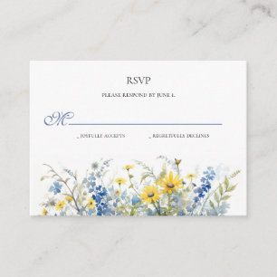 Cape Cod Summer Garden Wedding RSVP Card Begleitkarte