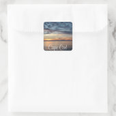 Cape Cod Sunset Beach and Ocean Foto Sticker (Tasche)