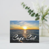 Cape Cod Sunset, Provincetown MA Post Card Postkarte (Stehend Vorderseite)