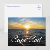 Cape Cod Sunset, Provincetown MA Post Card Postkarte (Vorne/Hinten)