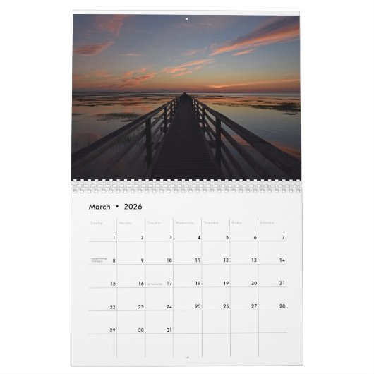 Cape Cod Sunsets Calendar Kalender (Mär 2026)