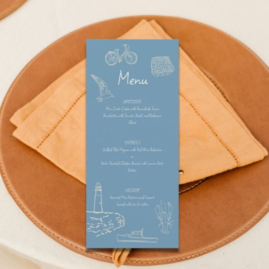 Cape Cod Theme Menü Menükarte