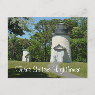 Cape Cod Three Sisters Lighthouse, Mass Post Card Postkarte