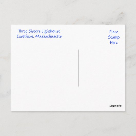 Cape Cod Three Sisters Lighthouse Postkarte (Rückseite)