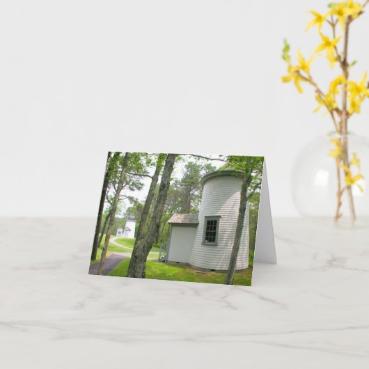 Cape Cod, Three Sisters Lighthouses Blank Card Karte (Gelbe Blume)