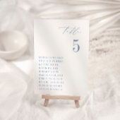 CAPE COD Tischnummer Blue Seat Card