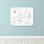 Cape Cod Treasure Karte Leinwanddruck (Insitu (Holzboden))