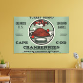 Cape Cod Turkey Brand Cranberry Label Leinwanddruck (Insitu (Wohnzimmer))