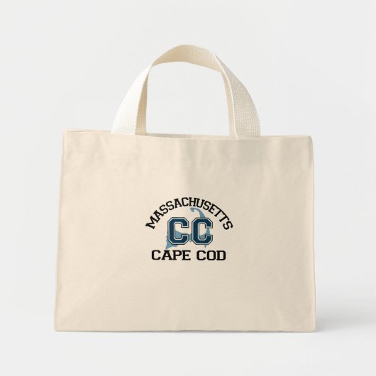 Cape Cod "Varsity" Design. Mini Stoffbeutel (Vorne)