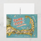 Cape Cod Vintage Karte Postkarte (Vorne/Hinten)