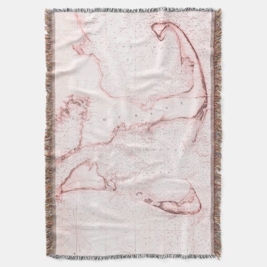 Cape Cod - Vintage Übersichts-Karte Decke (Vorderseite Vertikal)