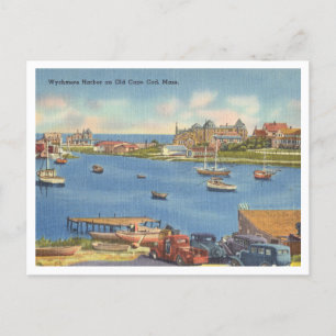 Cape Cod Vintage-Wychmere-Hafen-Szene Postkarte