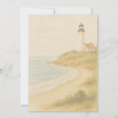 Cape Cod Wasserfarben-Zielhochzeit  Einladung (Rückseite)