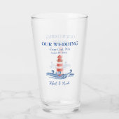 Cape Cod Wedding Glass Tumbler (Rückseite)