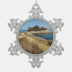 Cape Cod-Weihnachtsverzierung -- Der Griff Schneeflocken Zinn-Ornament