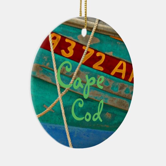 Cape Cod-Weihnachtsverzierung Keramik Ornament (Rechts)