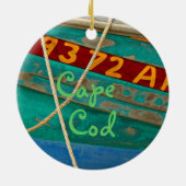 Cape Cod-Weihnachtsverzierung Keramik Ornament (Hinten)